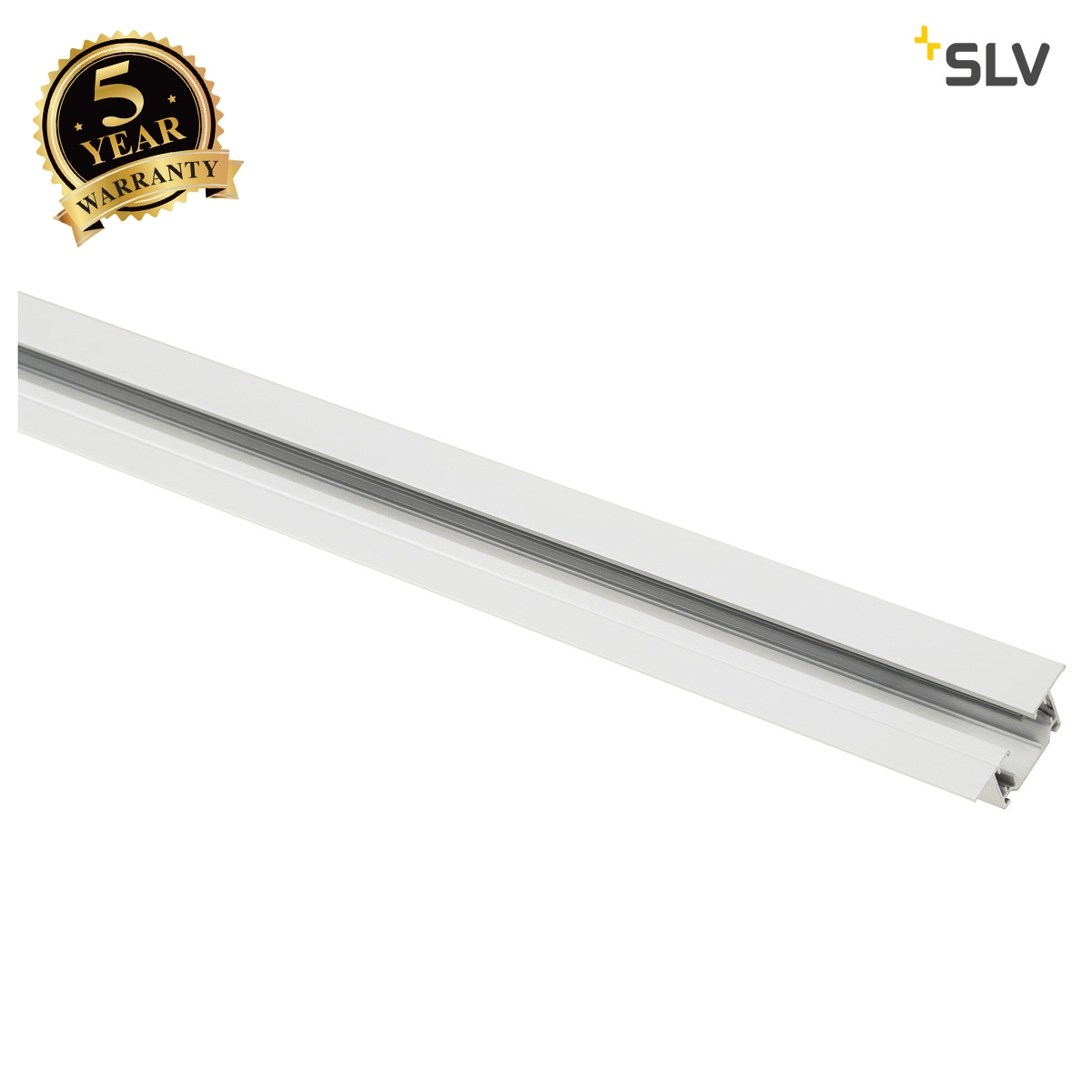 SLV 1-circuit mains-voltage track, recessed version, white, 2m 143221
