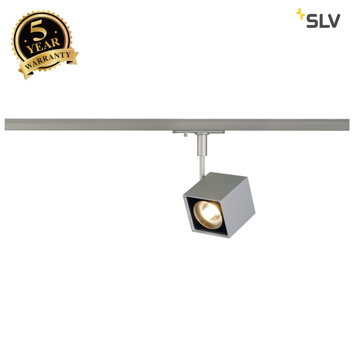 SLV ALTRA DICE SPOT, square, silver-grey/black, GU10, max. 50W, incl. 1-circuit adapter 143354