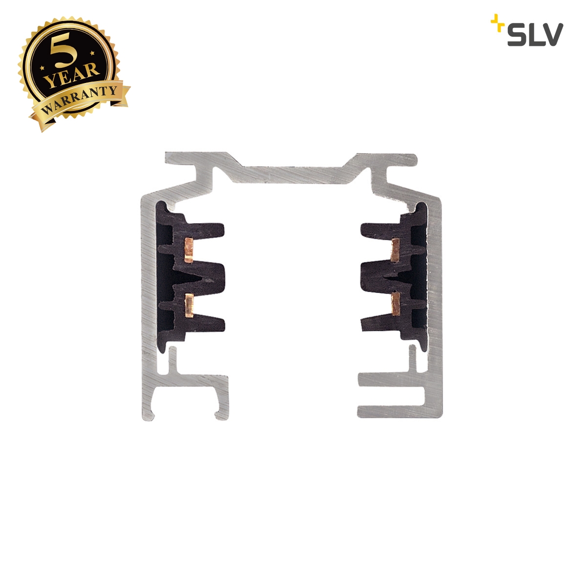 SLV EUTRAC 3-circuit track, silver-grey, 1m 145102