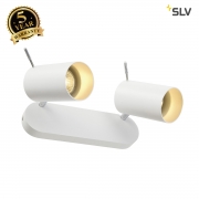 SLV ASTO TUBE II wall and ceiling light, white, 2x GU10, max. 2x 75W 147412