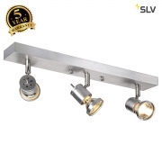 SLV ASTO III wall and ceiling light, alu brushed, 3x GU10, max. 3x 75W 147443