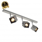 SLV ALTRA DICE 3 ceiling light,square spots,silver-grey/black, 3x GU10, 151184