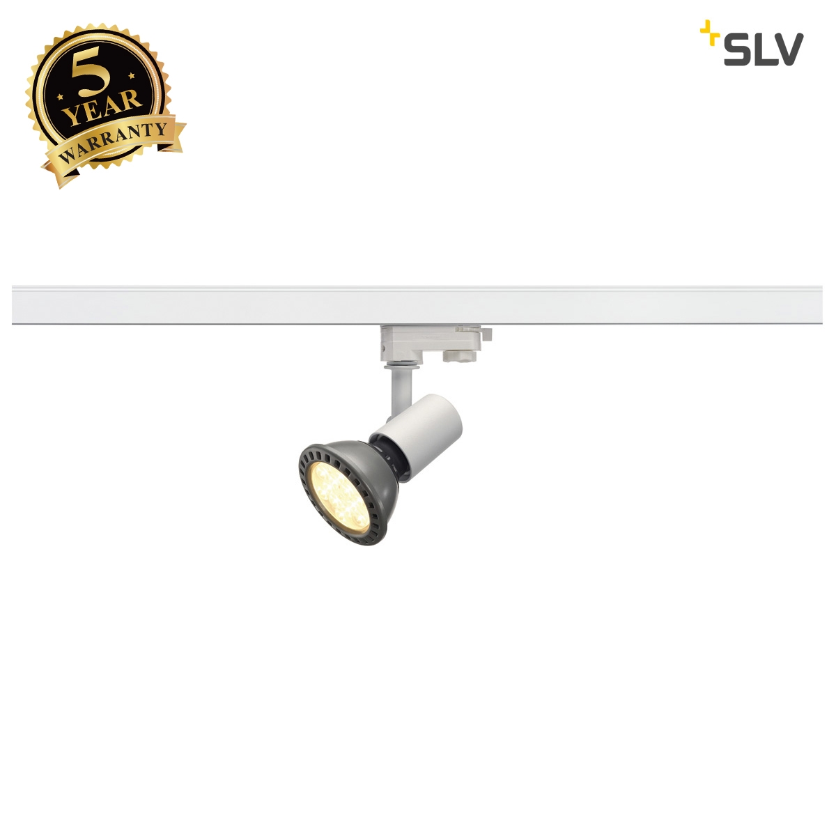 SLV E27 SPOT, white, max. 75W, incl. 3-circuit adapter 152201