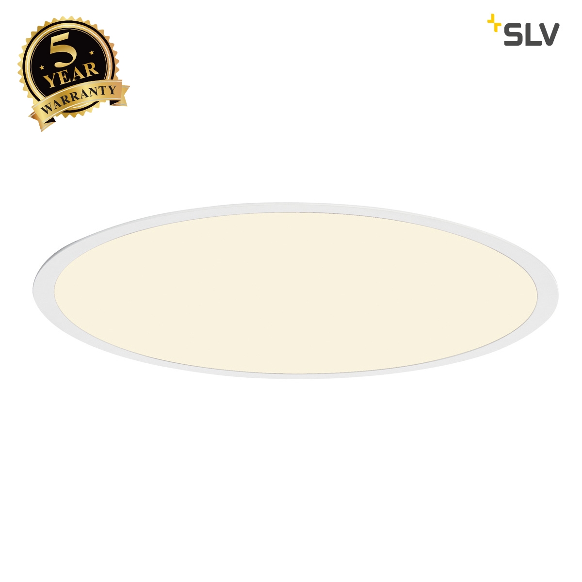 SLV LED PANEL ROUND recessed, matt white, 360 LED, 40W, dimmable, 3000K 158663