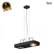 SLV AIXLIGHT R2 DUO LED GU10, QPAR111, pendant, semicircular , black 159210