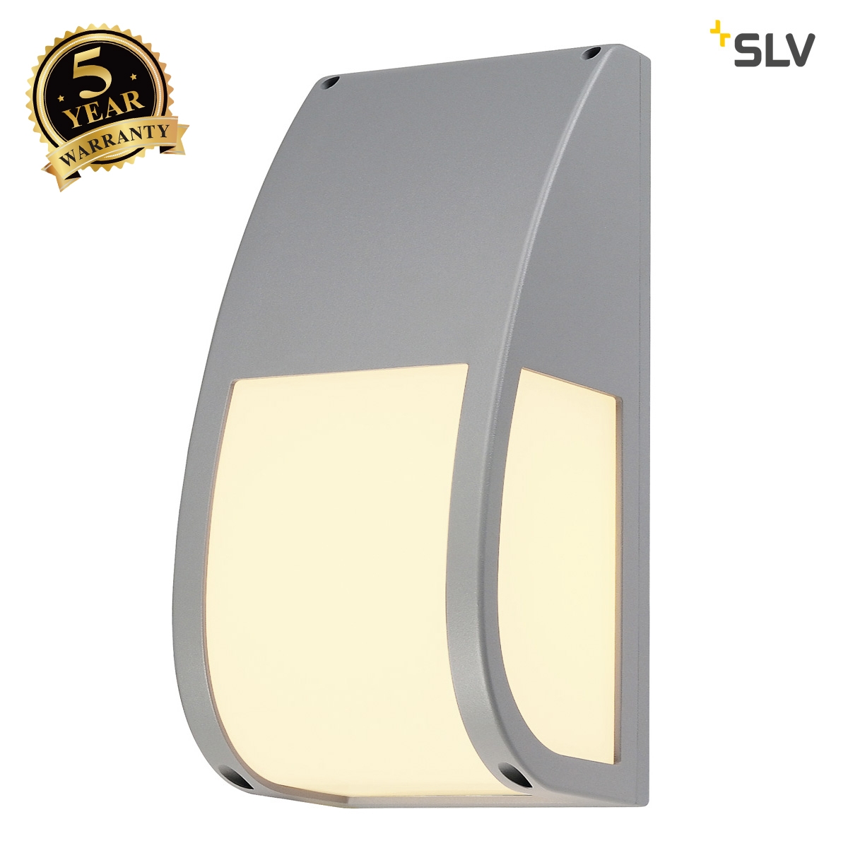 SLV KERAS ELT wall light, silver-grey, E27 Energy Saver, max. 25W, IP54 227174