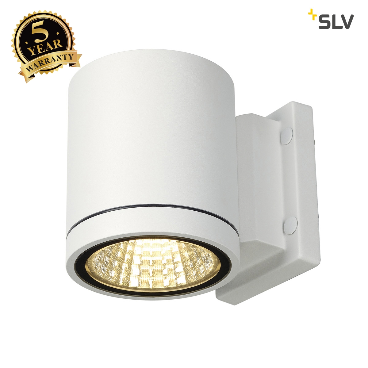 SLV ENOLA_C OUT WL wall light, round, white, 9W LED, 3000K, 35° 228511
