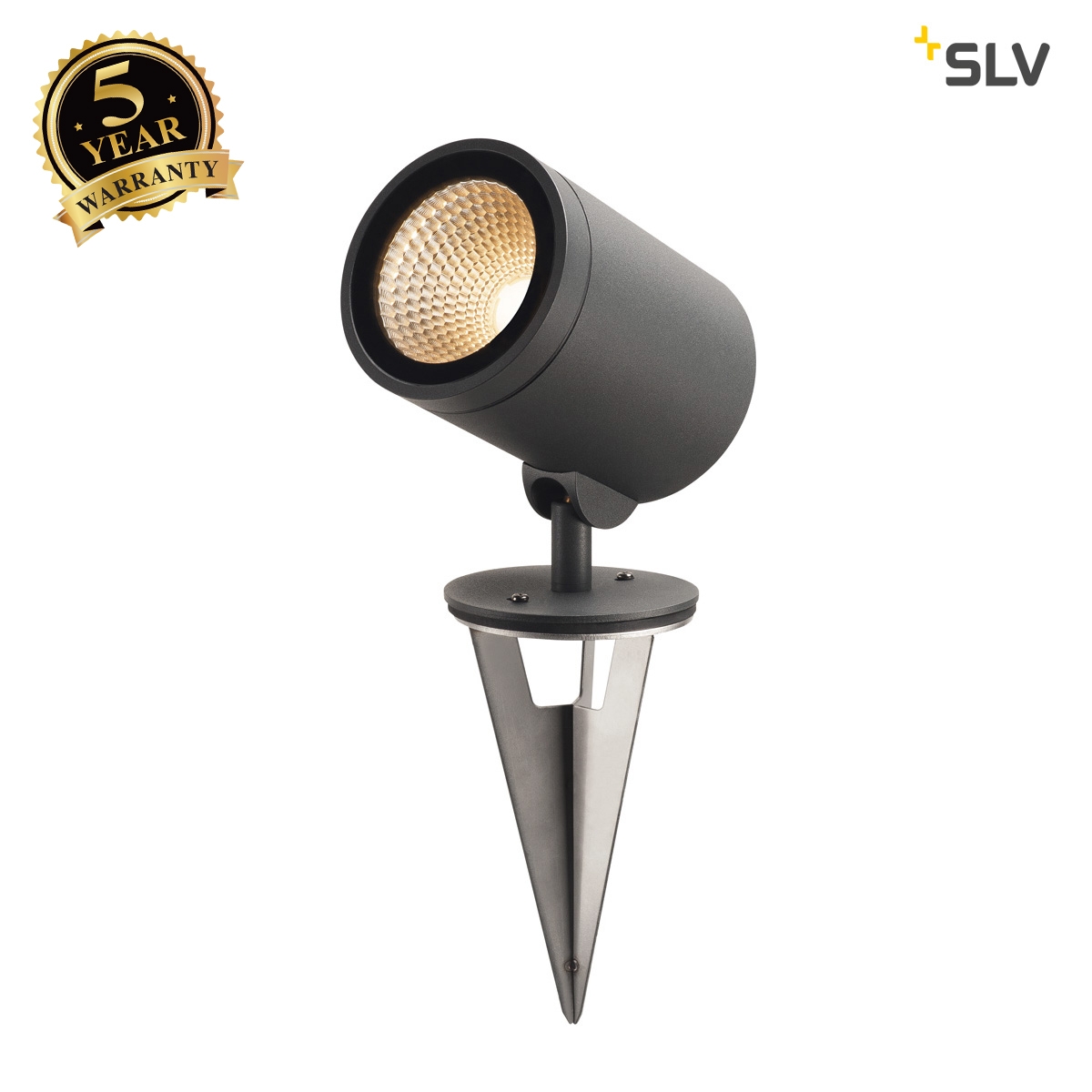 SLV HELIA, outdoor pathway and floor stand, LED, 3000K, round, anthracite, 15W, can be converted to a spike luminaire 228555