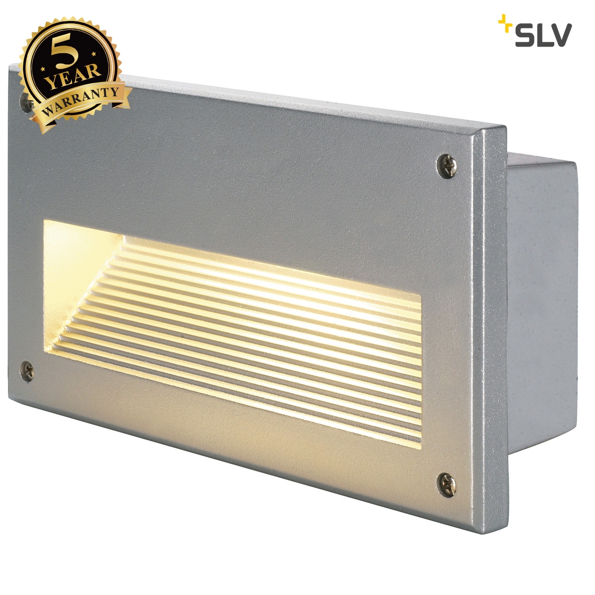 SLV BRICK DOWNUNDER E14 recessed light, silver-grey, max 40W, IP44 229062