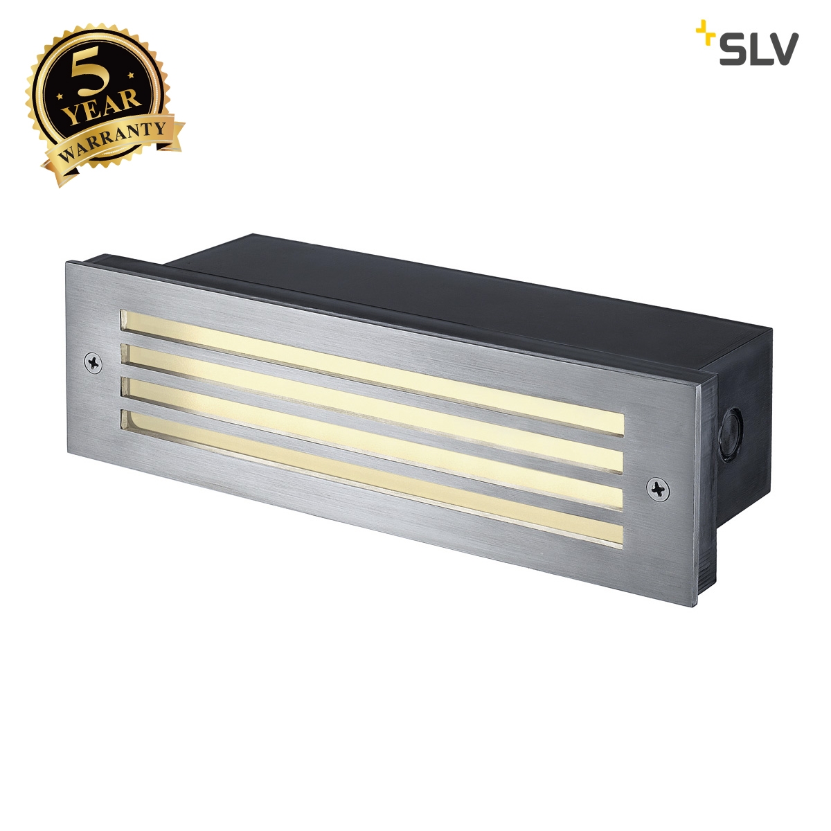 SLV BRICK MESH LED STAINLESS STEEL 316 recessed wall light, 4W LED, warm white, IP54 229110