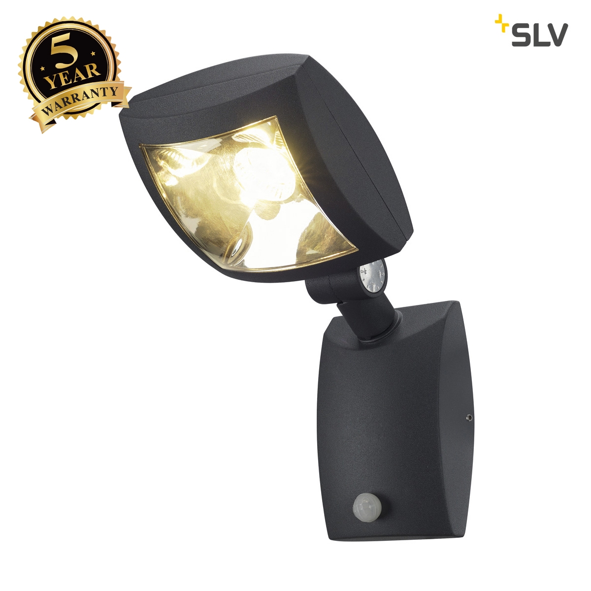 SLV MERVALED S wall light, anthracite, 12W LED, warm white, with motion sensor 232405