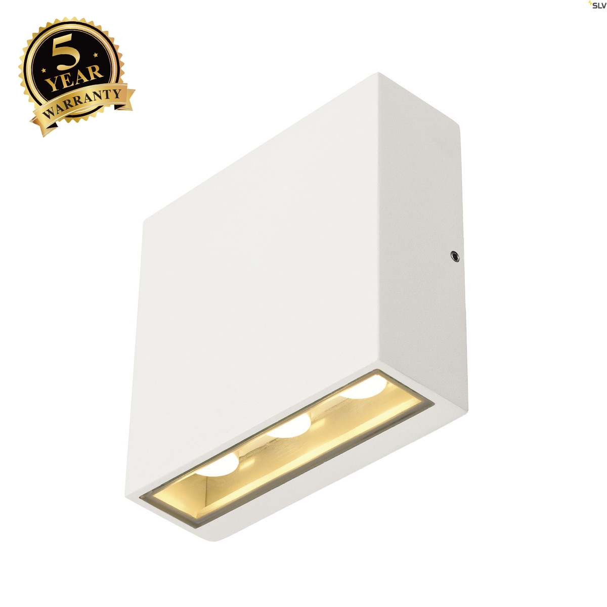 SLV BIG QUAD wall light, square shape, white, 6x 1W LED, 3000K , IP54 232451