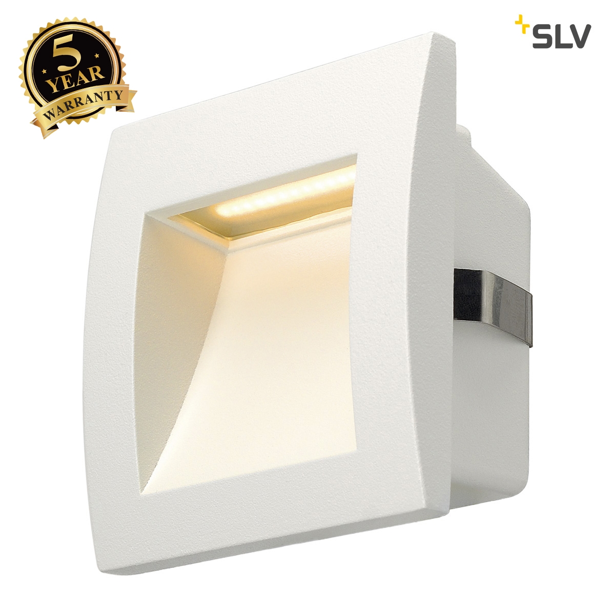 SLV DOWNUNDER OUT LED S recessed wall light, white, SMD LED 3000K, IP55 233601