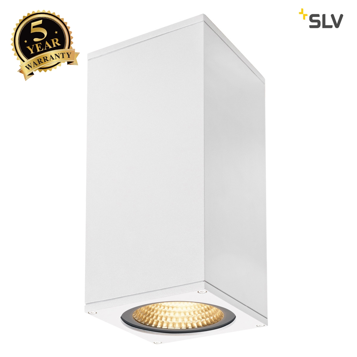 SLV BIG THEO WALL, outdoor wall light, double-headed, LED, 3000K, flood up/down, white, W/H/D 13/27.5/13.5 cm 234501