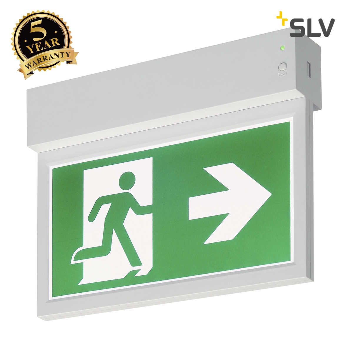 SLV P-LIGHT Emergency Exit sign small ceiling/wall, white 240000