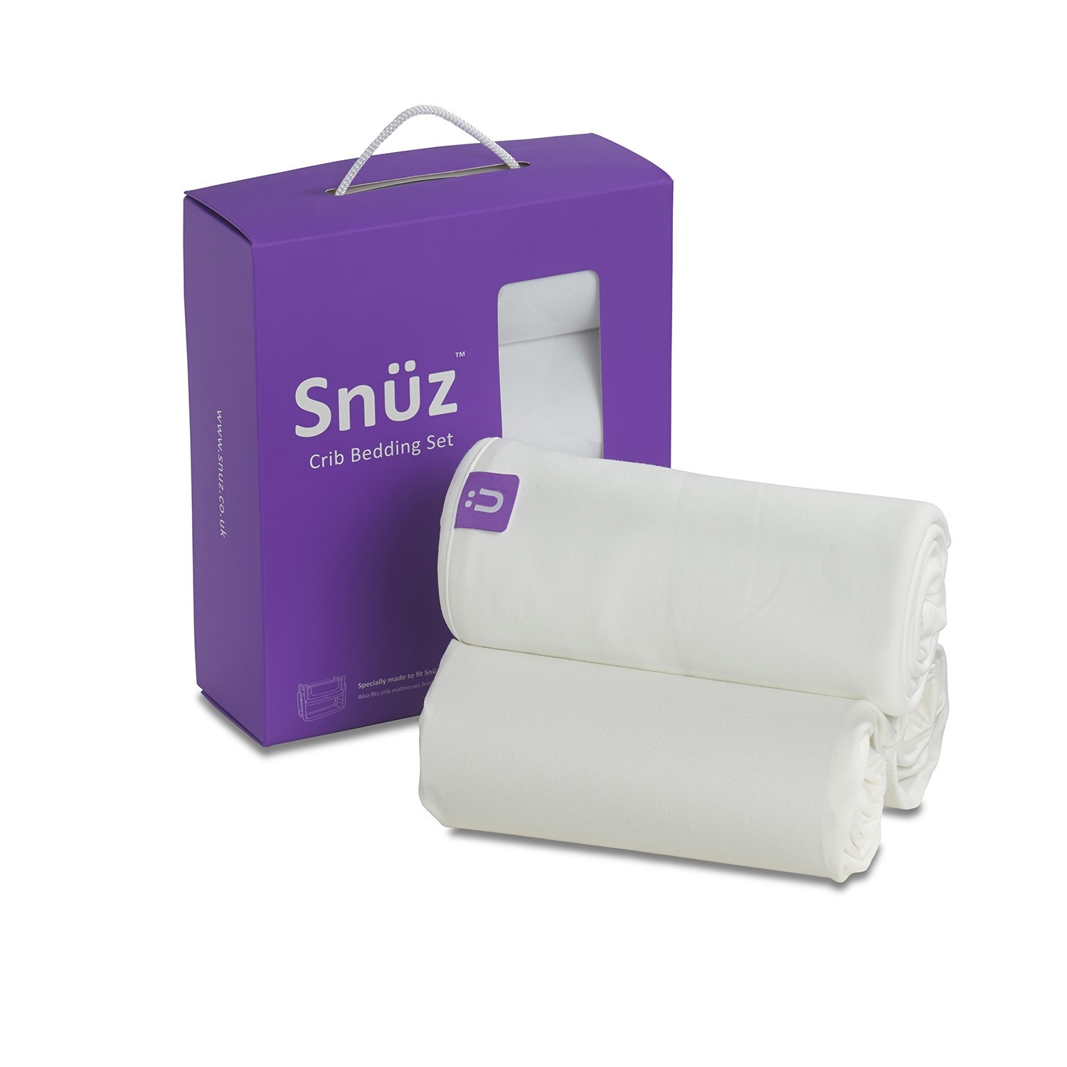 Snuz – Pod Crib 3 Pack Bedding Set – White – Cotton