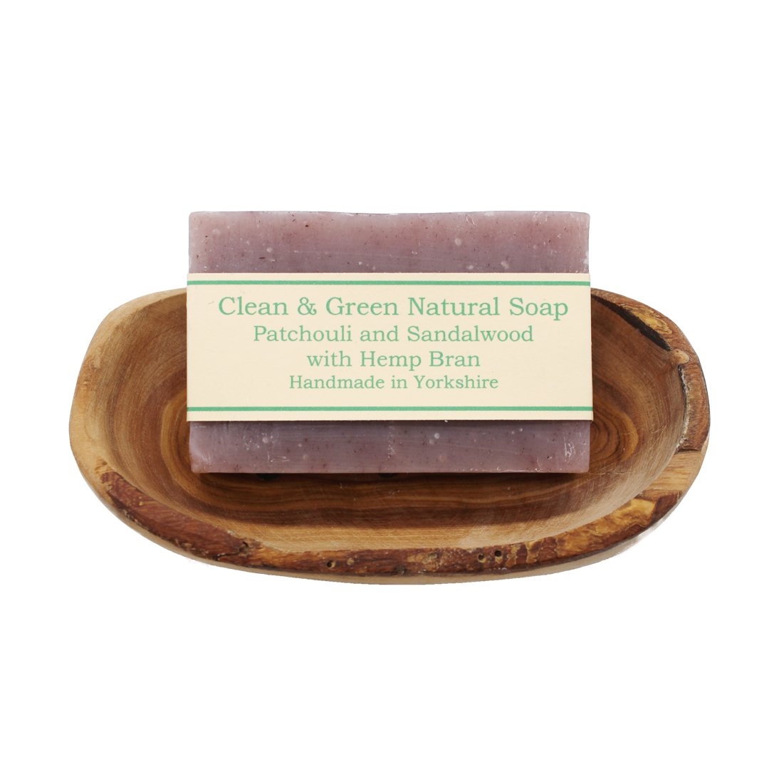 Soap & Dish Set Patchouli Sandalwood & Hemp Bran – By The Cleaning Cabinet