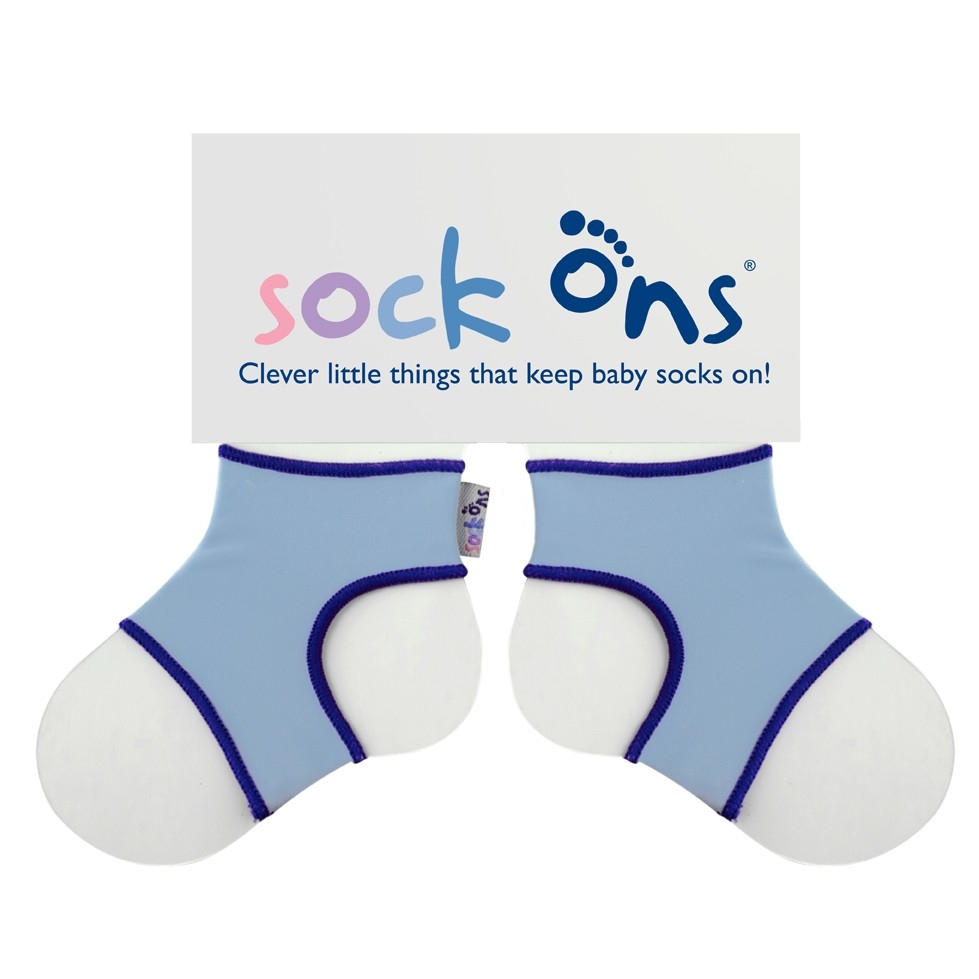 Sock Ons – 0 – 6 Months – Blue – Fabric
