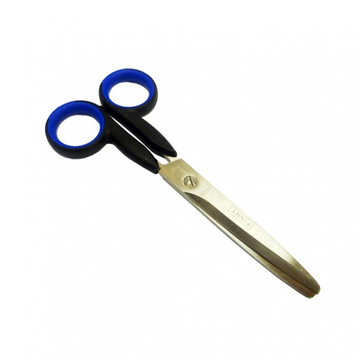 Kretzer –  Finny Craft Scissors 5″ – Round Ends – Black / Blue Colour – Textile Tools & Accessories