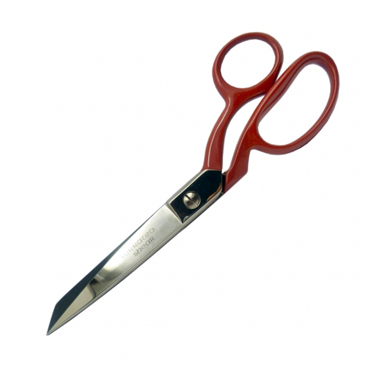 Dos Plumas –  Serrated Dressmakers Scissors 8″ – Red Colour – Textile Tools & Accessories