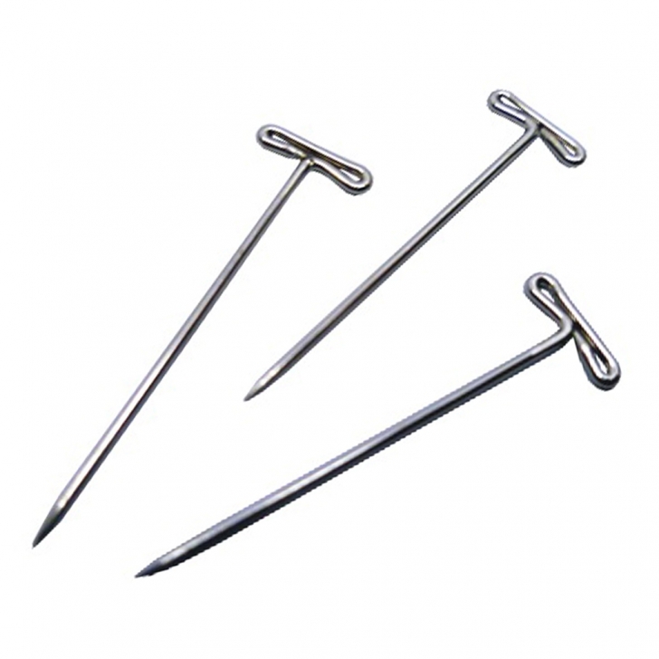 C.S. Osborne –  No. 189 Upholsterers T-Pins – 24 – 38mm – Silver Colour – Textile Tools & Accessories