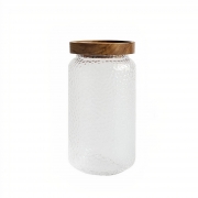 Hammered Glass Jars – Storage Jar – Clear – Large – The Trouvailles