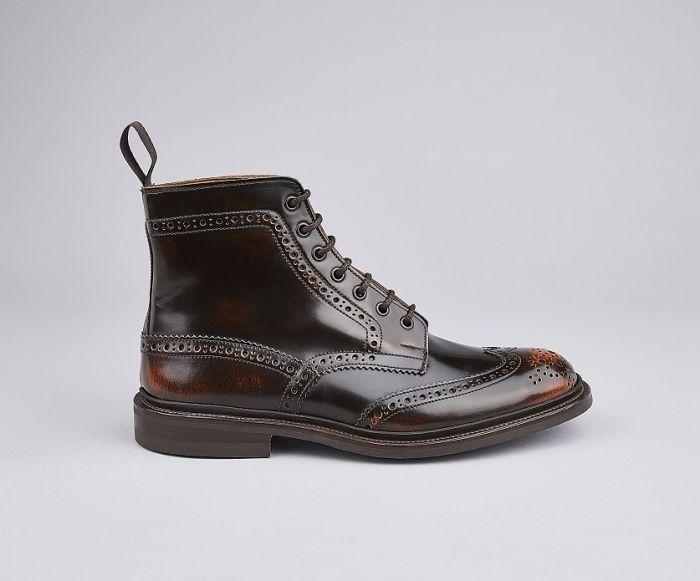 Tricker’s Men’s Stow Leather Brogue Boots 5634/67 – 7 / Brown/Tan
