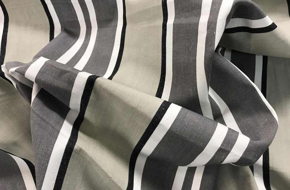 Grey Striped Curtain Fabrics – Kendo Grey Stripes