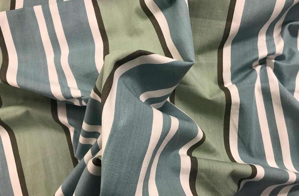 Teal Striped Fabrics | Stripe Cotton Fabrics |  Kendo Teal Stripe