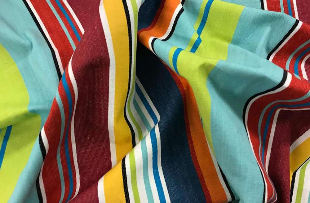 Aquamarine Striped Fabric