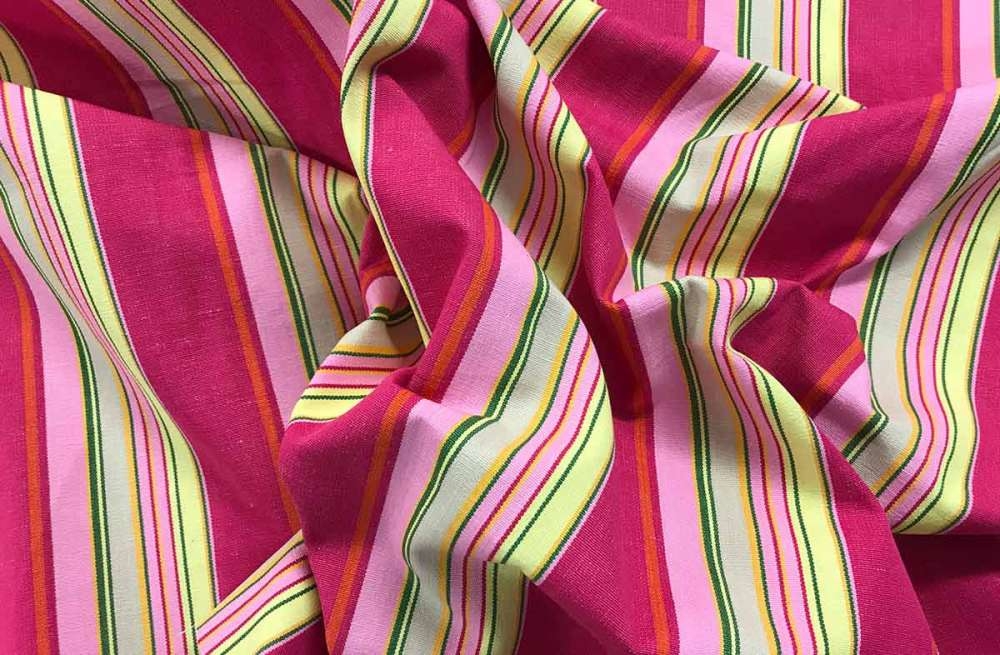 Rugby Pink Striped Fabric