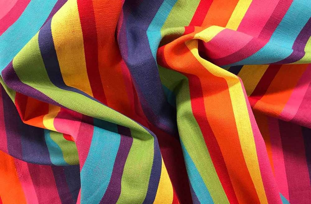 Multicolour Striped Fabric – Rummy