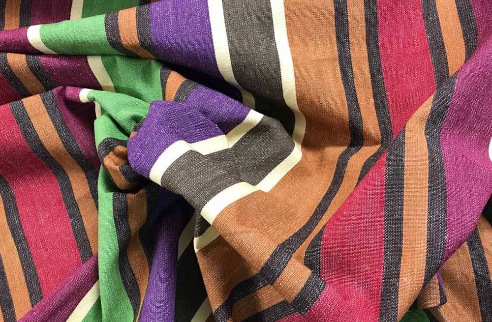 Caramel Striped Fabric | Yoga Stripe