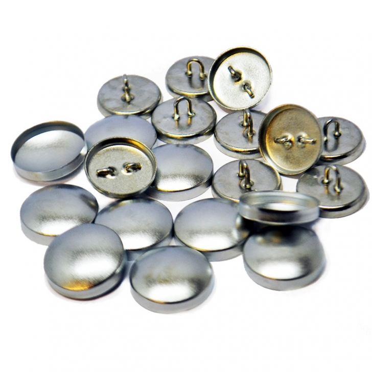 C.S. Osborne – Style 44 Button Moulds (Wire Eye Backs & Shells) – Silver Colour – Textile Tools & Accessories