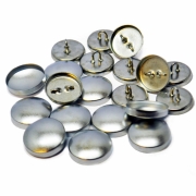 C.S. Osborne – Style 44 Button Moulds (Wire Eye Backs & Shells) – Silver Colour – Textile Tools & Accessories