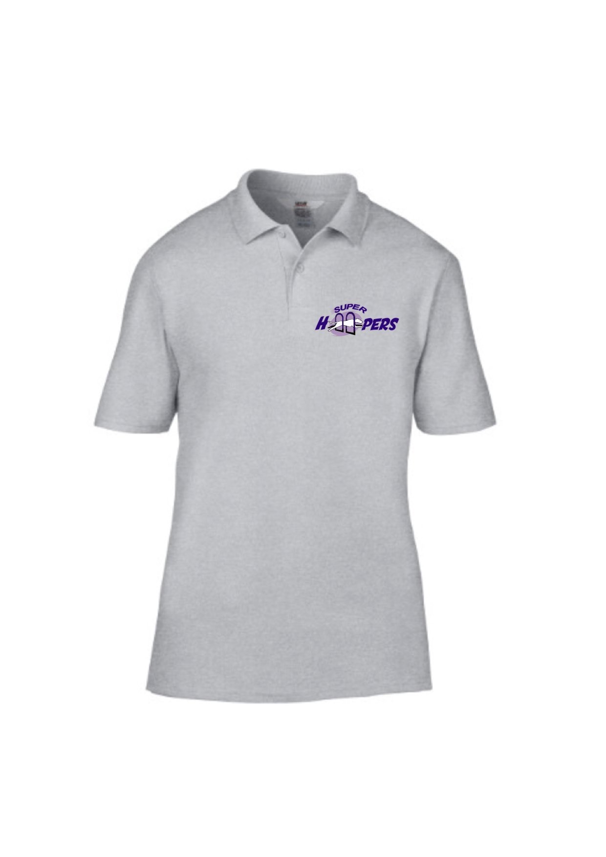 Super Hoopers Polo shirt Medium – Grey – Pooch