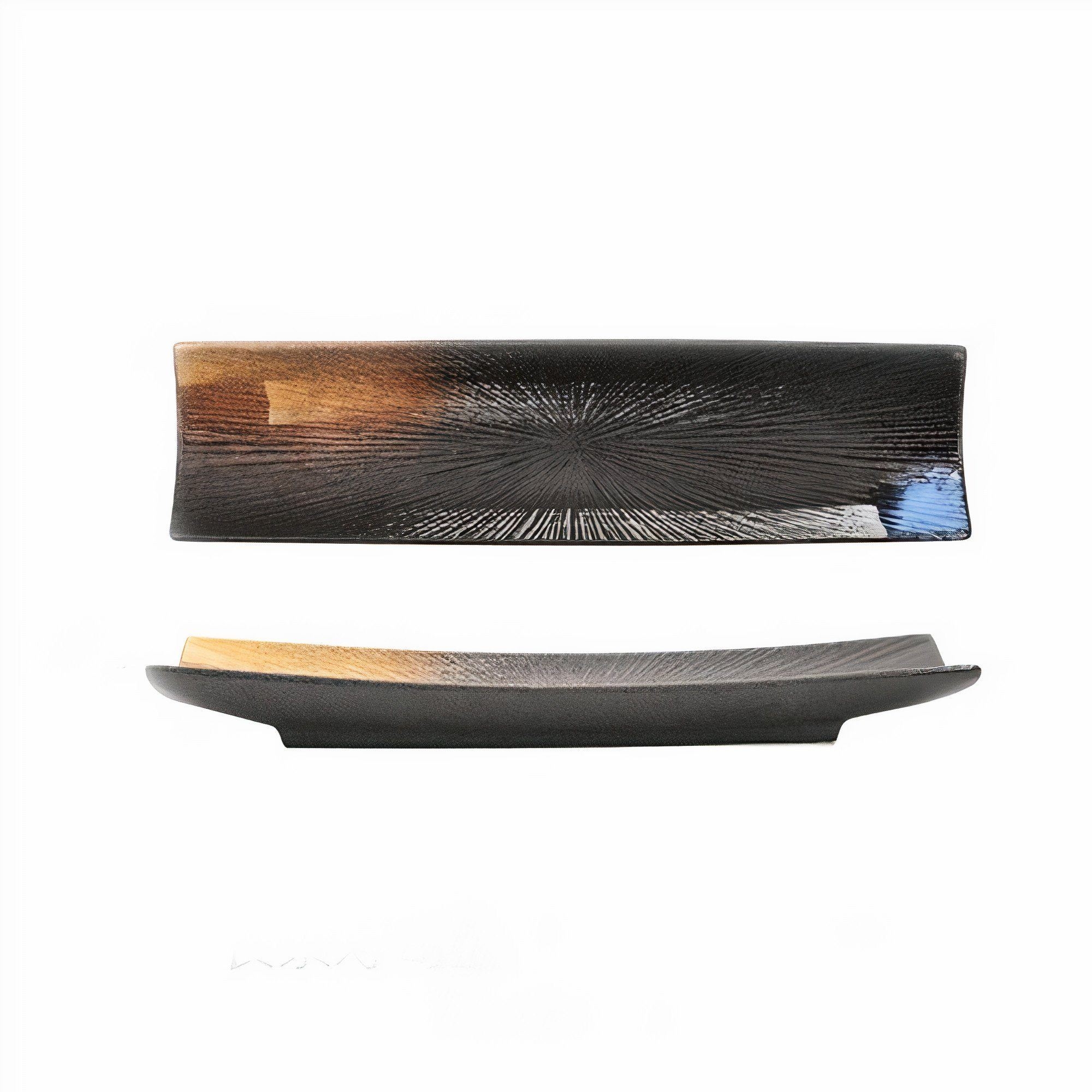 Sushi Platters – Style B – White / Blue / Multi – Ceramic – The Trouvailles