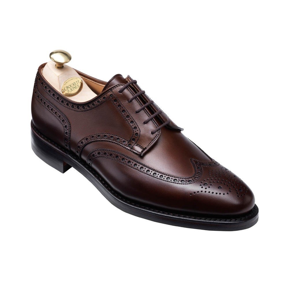 Crockett & Jones Mens Swansea Full Brogue Derby Shoes – Leather – 8.5 – Robert Old & Co