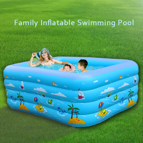 Family Inflatable Swimming Pool with Electric Air Pump
