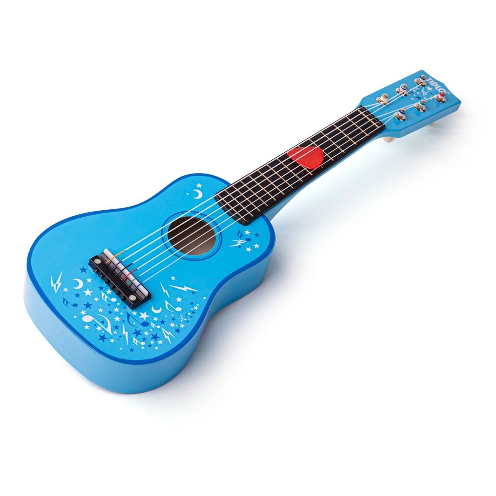 Bigjigs Wooden Guitar Blue – Children’s Learning & Vocational Sensory Toys For Children Aged 0-8 Years – Summer Toys/ Outdoor Toys