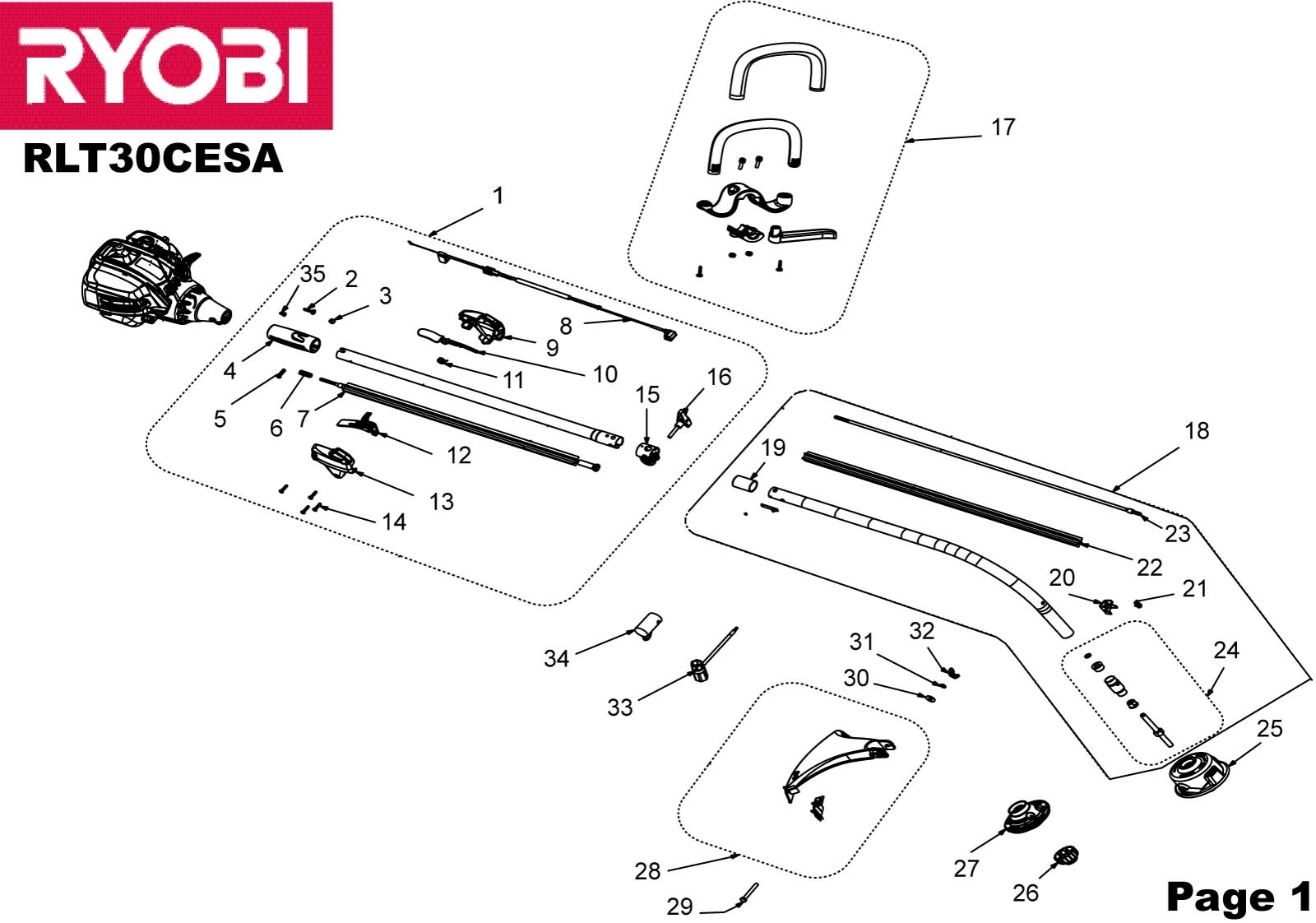 Ryobi – Spare Part – Gasket For Petrol Grass Trimmer – RLT30CESA – Gasket – Genuine Replacement Part