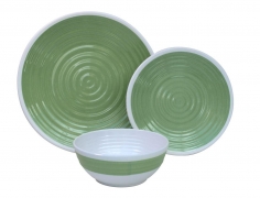 Outdoor Revolution Premium 12 Piece Melamine Set Pastel Lime – Outdoor Revolution – Campers & Leisure