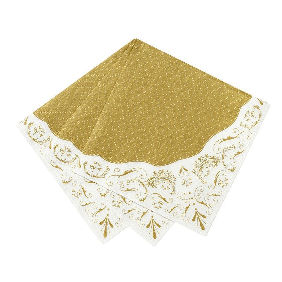 Talking Tables – Party Porcelain Gold Paper Napkins – Gold – Party Supplies