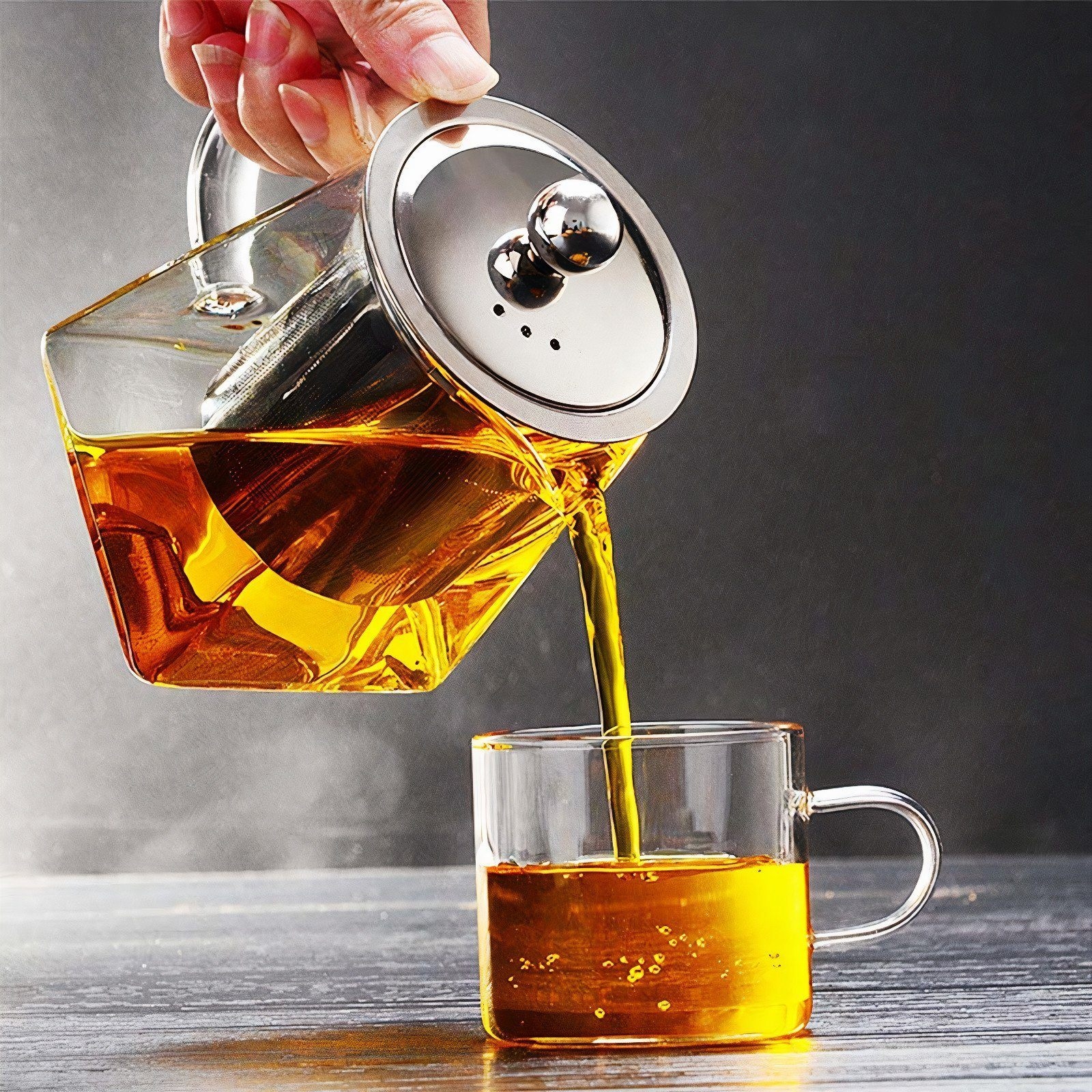 Infusion Teapot – For Hot & Cold – Clear – Glass – The Trouvailles