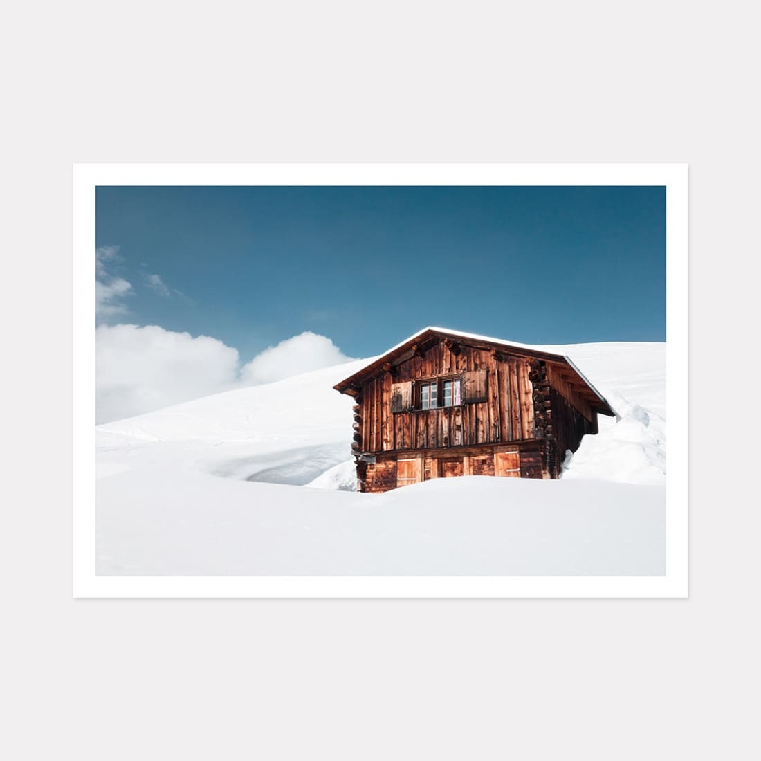 The Hut Ski Art Print, A2 (59.4cm x 42cm) unframed print – Powderhound