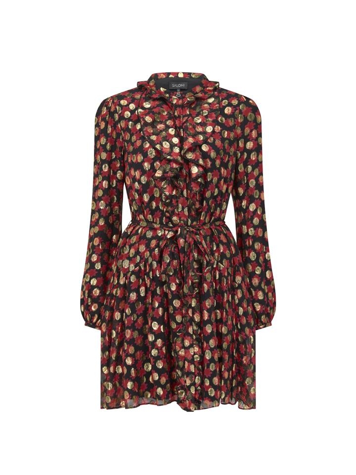 Tilly Ruffle C Scarlet Daisy Dress – Scarlet / UK 4