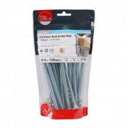 Timco – Carriage Bolt & Hex Nut – BZP M10 x 150 – 2 PCS