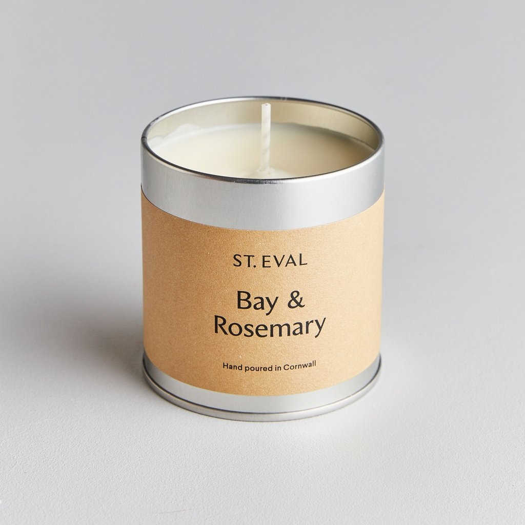 Bay & Rosemary Scented Tin Candle – St Eval