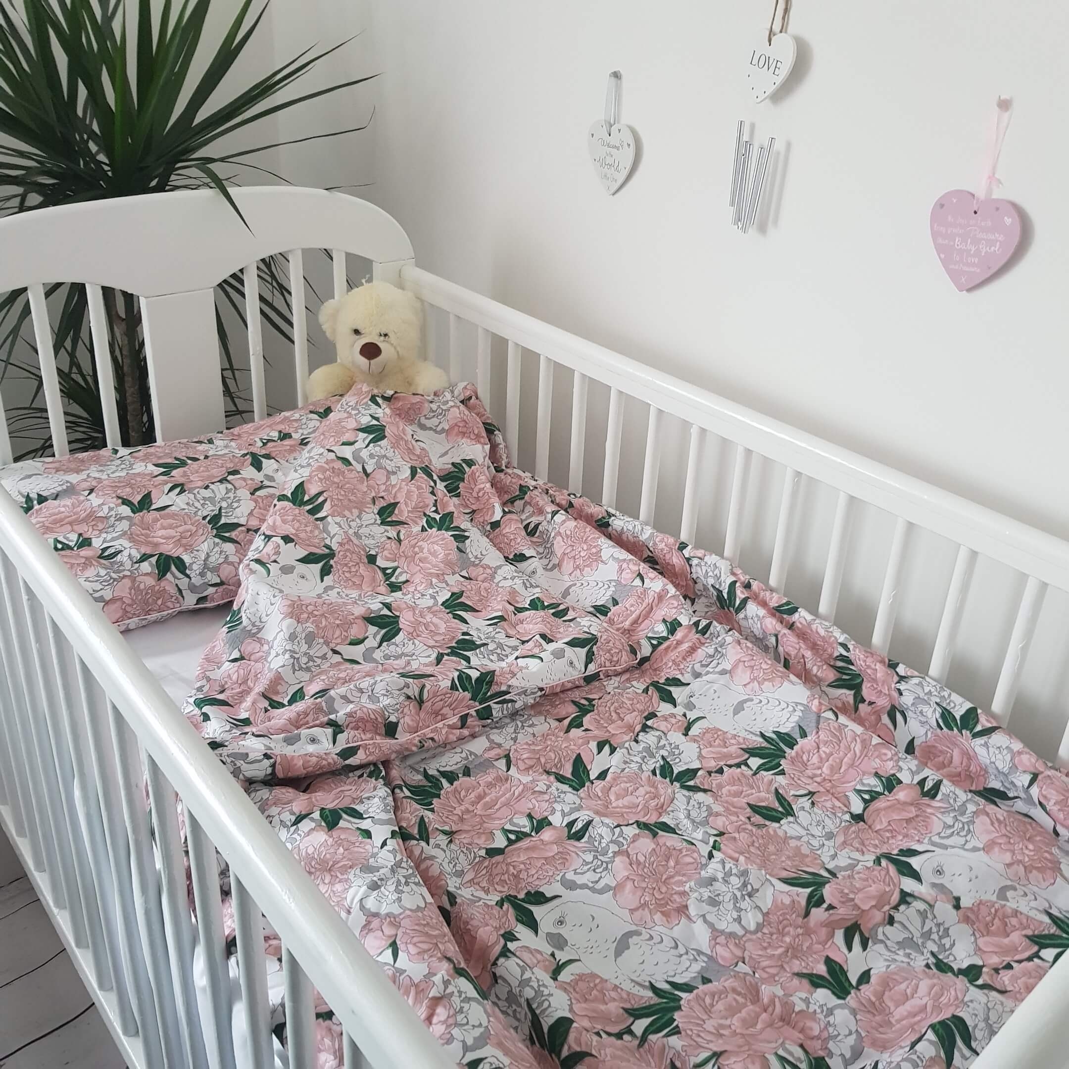 Toddler Coverlet & Pillow Set Dream Classy Peony – Pink – evCushy