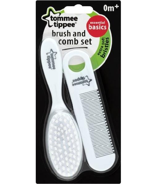 Tommee Tippee – Baby Brush & Comb Set – White – Plastic